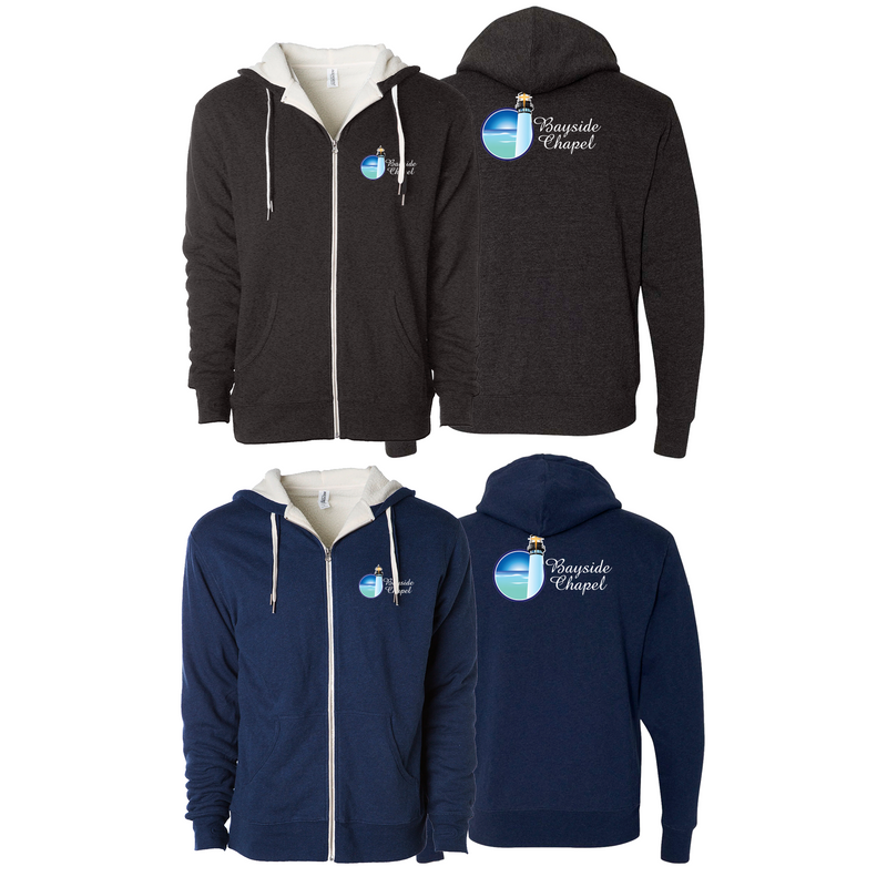 Bayside Chapel Assembly Of God Sherpa Lined Zip-Up Hoodie #5005 A