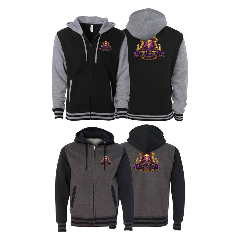 Stone Temple Church Varsity Zip-Up Hoodies #5006 A