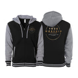 The True Worship Workshop Varsity Zip-Up Hoodies #15007 A