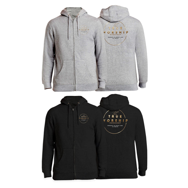 The True Worship Workshop Zip-Up Hoodies #5007 A