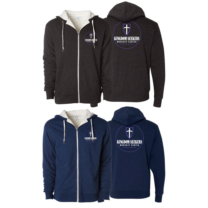 Kingdom Seekers Sherpa Lined Zip-Up Hoodie #5008 B