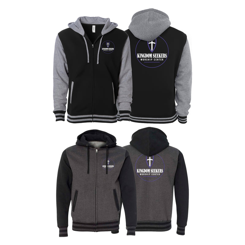 Kingdom Seekers Varsity Zip-Up Hoodies #5008 B