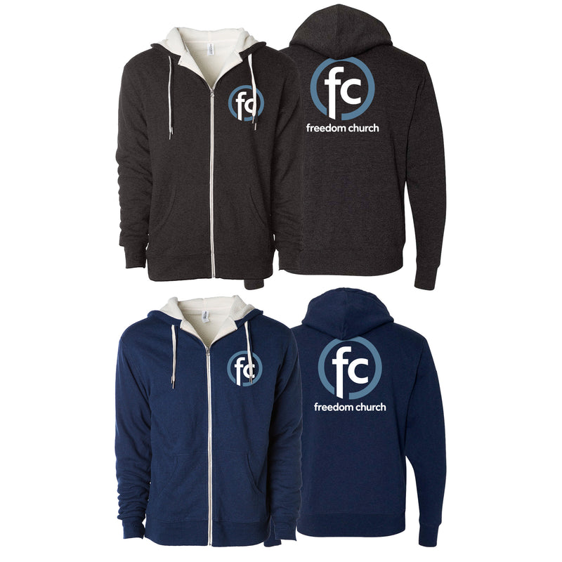 Freedom Church Sherpa Lined Zip-Up Hoodie #15009 A