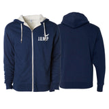 Jump Church Sherpa Lined Zip-Up Hoodie #9501 D