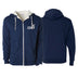 Jump Church Sherpa Lined Zip-Up Hoodie #9501 D
